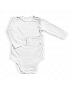 PEG access long-sleeved bodysuit -  White